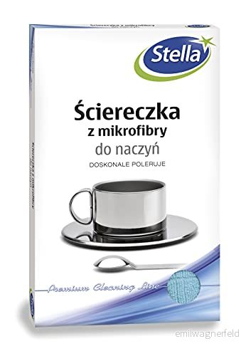 Stella mikrofiber diskhandduk rengöringsdukar mikrofiberduk för köksredskap/1 del/blandning/tar bort vattenfläckar vätskor damm och smuts 5903936005734
