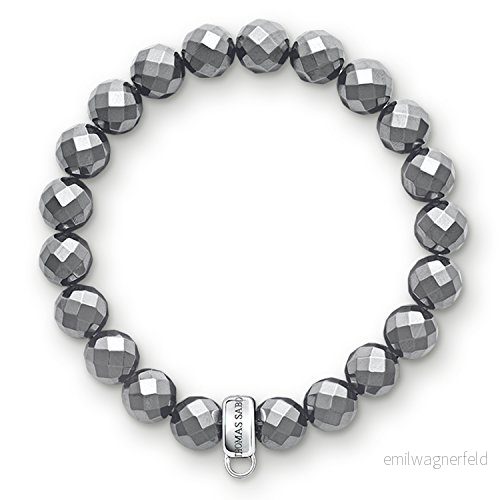 Thomas Sabo Damen Armband 925 Silber Hämatit grau 15 cm X0187 064 11 S 4051245105704