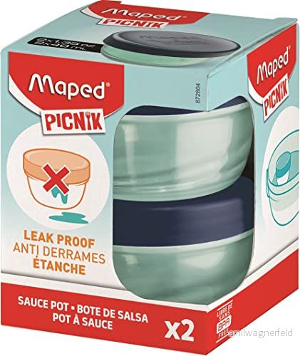 Maped Picnik Origins x 2 Sauce Pot vattentät kapacitet 40 ml kompatibel med original lunchskål burkar, blå färg, en storlek 3154148728047