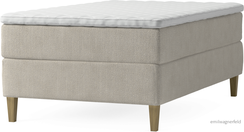 Delux Dream Kontinentalsäng, enkelsäng 120 cm med bäddmadrass och sängben FzKxD