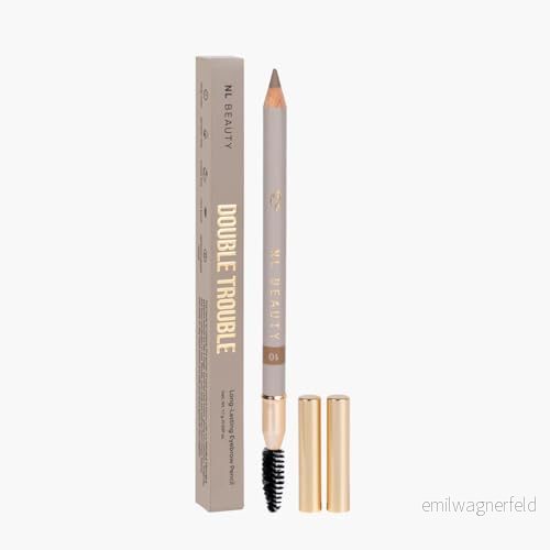 NL Beauty Eyebrow Pencil DOUBLE TROUBLE 10 BLONDE Long lasting with Mini Brush Accessory 1 x 1.1 g 3800237760374