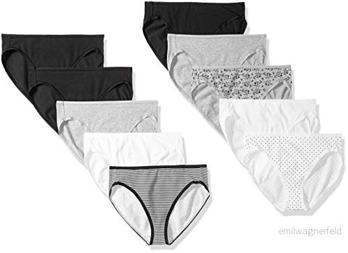 Amazon Essentials Women's Korta underkläder i bomull med höga ben (finns plusstorlek), Pack of 10, Neutral, L 191770730652