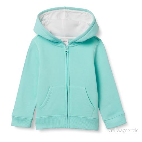Amazon Essentials småbarn flickor fleece dragkedja huvtröja sweatshirt, aquablått, 4T 193548363239