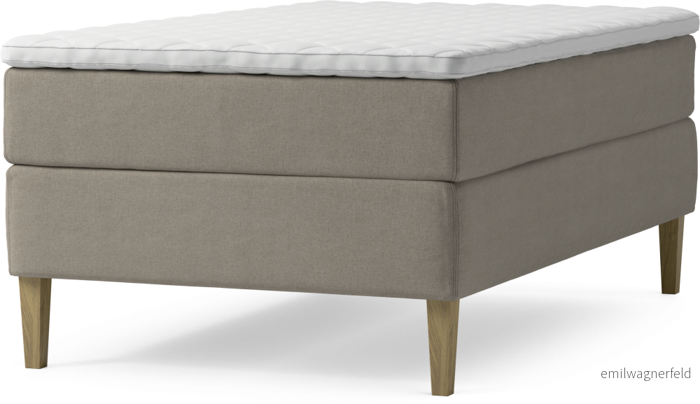 Delux Dream Kontinentalsäng, enkelsäng 120 cm med bäddmadrass och sängben jWSNa