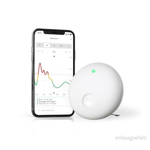 Airthings 321 Wave Enhance Luftkvalitetsmonitor - CO2, VOC, Fukt, Temperatur, Tryck 7090031100216