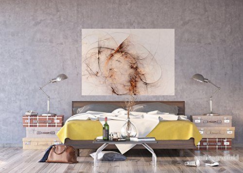 AG design brun abstrakt gigantisk väggaffisch, icke vävd flerfärgad, 160 x 110 cm 8595577926881