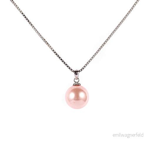 10 mm sötvattensodlade rosa pärlhänge silver halsband present till kvinnor flickor, päron, Pärla 765951298837 10 mm sötvattensodlade rosa pärlhänge silver halsband present till kvinnor flickor, päron, Pärla 765951298837