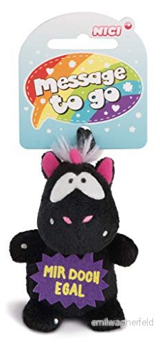 NICI 42739 hänge enhörning Carbon Flash Mir Men 8 cm, svart 4012390427394