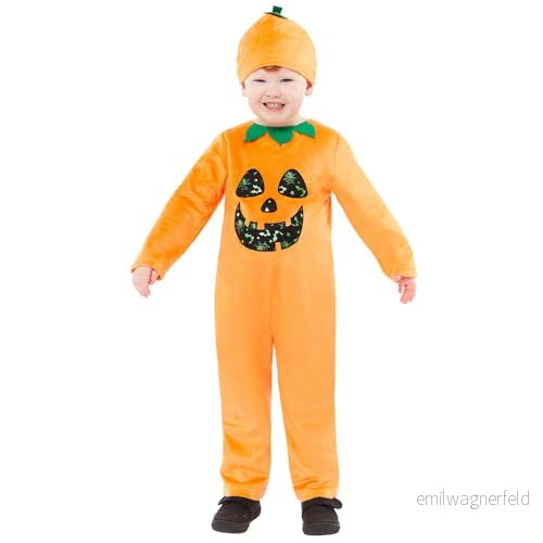 Amscan Unisex barn halloween fin klänning kostym Lil Pumpkin 23 år, multi 194099136709