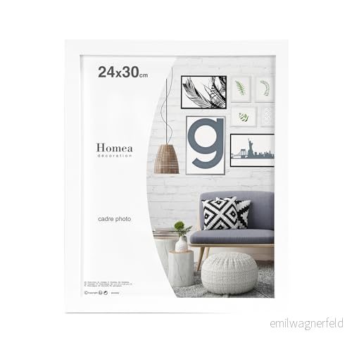 Homéa, MDF vit ram 24 x 30 cm loft 3526781046657