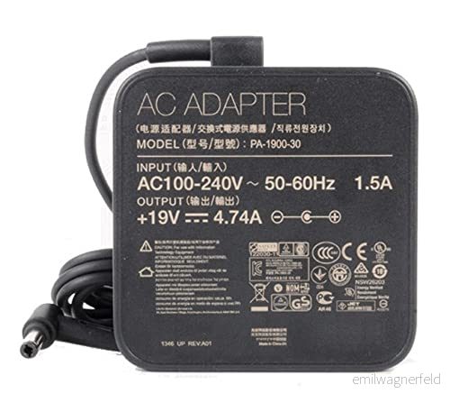 19 V 4,74 A 90 W nätadapter ADP 90YD B PA 1900 30 laddare kompatibel för ASUS A52F A53E A53S S53U F555LA K52F K53S N550 N56 R510C K50LA K55N VivoBook bärbar dator strömförsörjning 747832816521