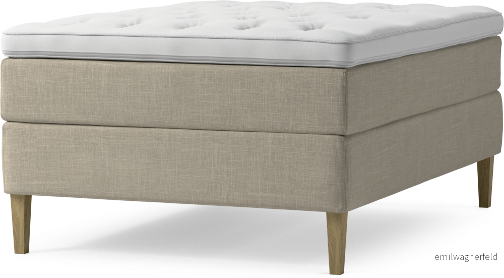 Delux Dream Kontinentalsäng, enkelsäng 140 cm med bäddmadrass och sängben F0kwk