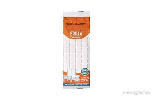 La Briantina Feltrini Square för möbler, Skydd stolar och golv, Färg Vit, 2 x cm, 44 stycken 8000061060045