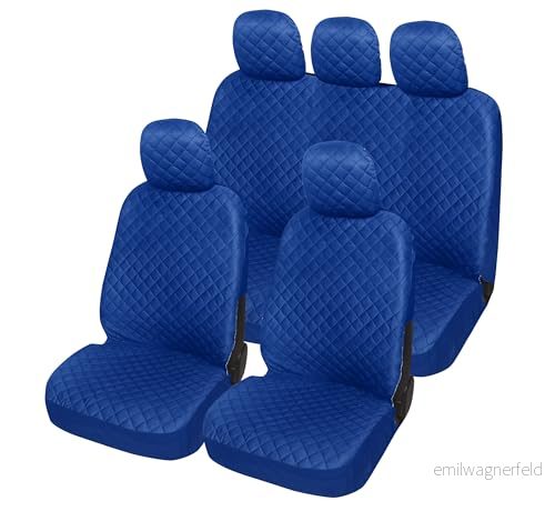 Auto Accessori Lupex A21 Universal bilsätesöverdrag fram och bak (komplett set, ljusblå) 8059777653430