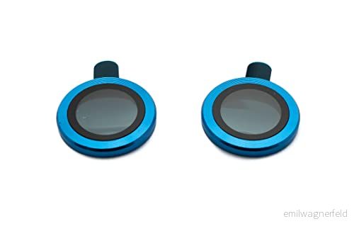 System S Kameraskydd, lins, glasskydd, metall, för iPhone 13 + mini blå 4251926661066