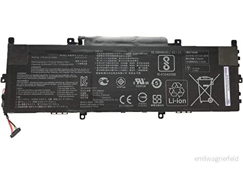 15.4V 50Wh 3255mAh C41N1715 C41PKC5 bärbar datorbatteri för Asus Zenbook UX331UA-1E UX331UAL-1C UX331UAL-1D UX331UN UX331UN-1A UX331UN-1B UX331UN-1E Serien dator 733424421396