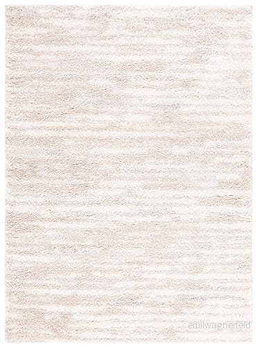 Safavieh lurvig matta för vardagsrum, matsal, sovrum Lindsay kollektion, kort lugg, beige, 91 x 152 cm 195058953757