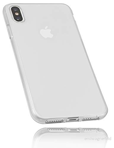 mumbi Fodral kompatibelt med iPhone XS Max, mobiltelefonfodral, transparent vitt 4251077297183