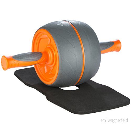 Ultrasport Premium magmuskeltränare AB, för hemmet, träning av magmuskler, rygg och axlar, överkroppsskoter med gummerade handtag, praktisk sportutrustning, orange 4046228115313