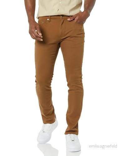 Amazon Essentials Herr Skinny Fit Stretch Jean, Mörk Kakibrun, 36 B x 33 L 196433108458