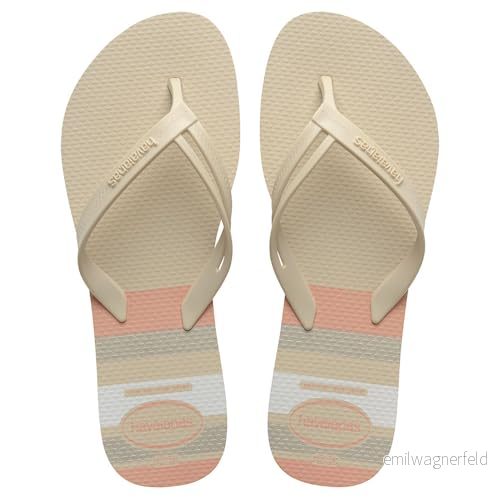 Havaianas damers elegant tryck flip flop, BEIgE, 2 UK, 34 EU 7909843836438