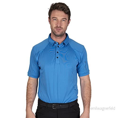 Island Green IGTS1648 herr topp stygn prestanda CoolPass golf pikétröja, himmel azurblå, XXL 5050217348148