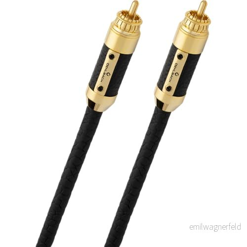 Oehlbach XXL® Black Connection digital exklusiv koaxialkabel (tillverkad i Tyskland, premium äkta läder) svart 50 cm 4003635138250