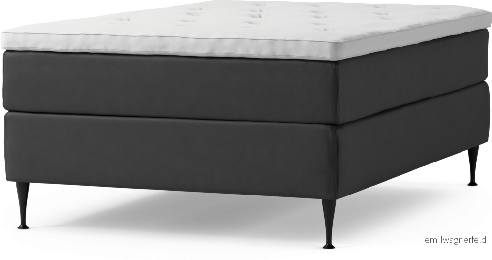 Delux Dream Kontinentalsäng, enkelsäng 140 cm med bäddmadrass och sängben UZzXM