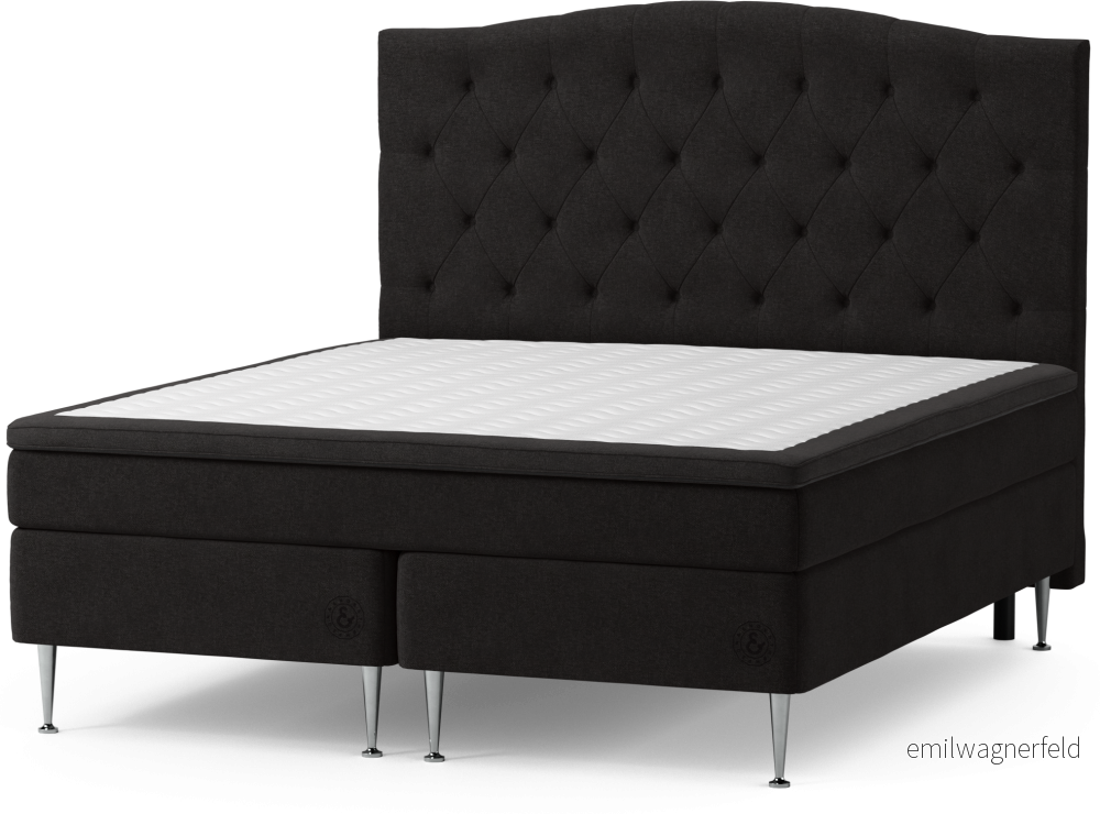 Asperö Comfort Kontinentalsäng, dubbelsäng med bäddmadrass Comfort och sängben U14zo