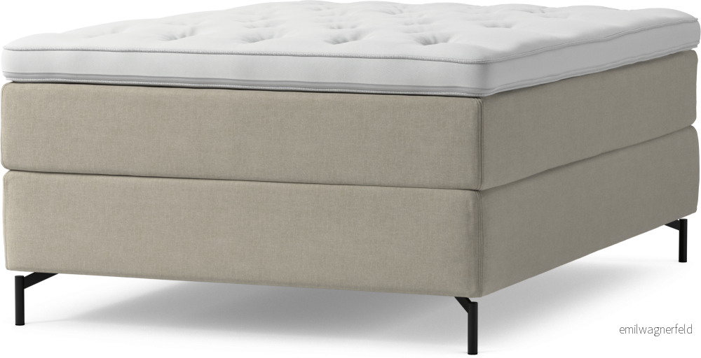 Delux Dream Kontinentalsäng, enkelsäng 140 cm med bäddmadrass och sängben QJwBG