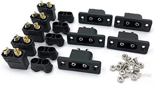 5 par XT90E M XT90 monteringsbara hane kvinnliga hållbara kontakter för RC modell multicopter flygplan bilbåtdrönare 5714405919236