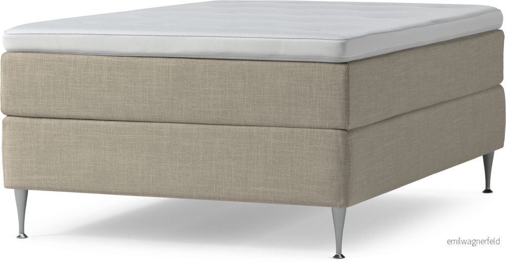 Delux Dream Kontinentalsäng, enkelsäng 140 cm med bäddmadrass och sängben ZnFTD