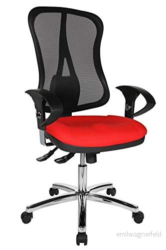 Topstar Kontorsstol Head Point SY Deluxe inkl. höjdjusterbara armstöd röd/svart 4014296519128