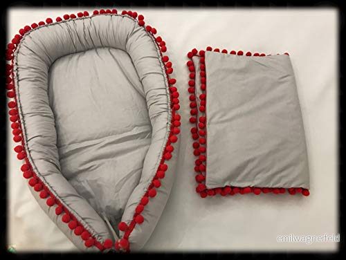 KOSPU Multifunktionell mysig babynest kokong för babys och spädbarn, bo, resesäng, 100% bomull, antiallergisk 7426969744343