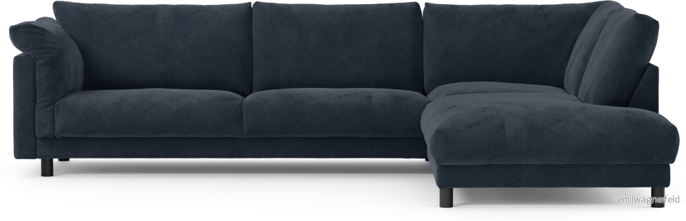 Cherrie 3-sits soffa med divan höger, fast klädsel qllBg