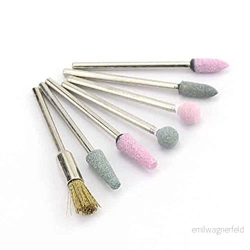 5/6/7 Diamond Nail Drill Bits Fräskärare Set Cutters Manikyr Silikonsten Pedikyr Elektrisk för kvarn Manikyrmaskin, 7st, H13 6921704901582