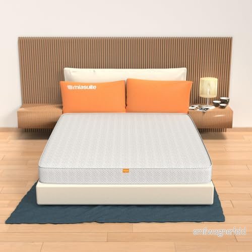 MiaSuite Waterfoam madrass, höjd 16 cm, ortopediskt bomullsskydd, modell: Vår 90 x 200 cm Bianco 8057742052349
