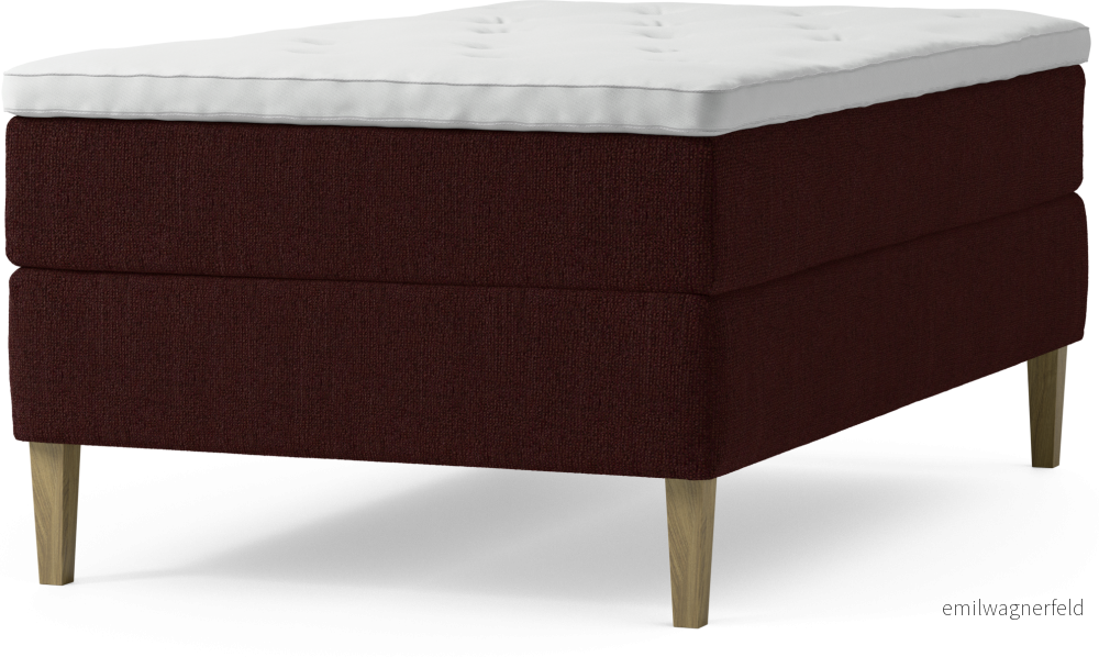 Delux Dream Kontinentalsäng, enkelsäng 120 cm med bäddmadrass och sängben DX31n