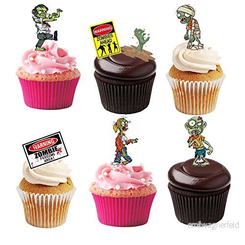 39 Stående upp Halloween zombie premium ätbara våffelpapper tårtdekorationer 3791941331007