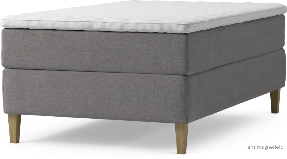 Delux Dream Kontinentalsäng, enkelsäng 120 cm med bäddmadrass och sängben njPEU