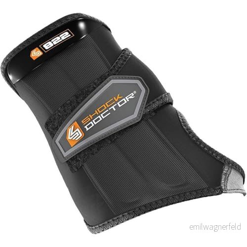 ShockDoctor vuxna handledsskydd handledsbandage med 1 rem bandage, svart, S 733313024653