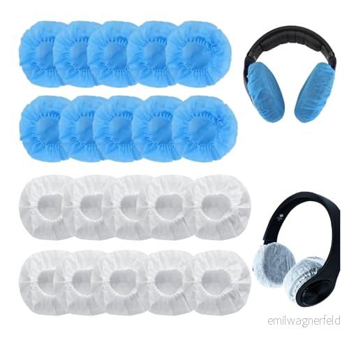 200 stycken stretchiga headsetskydd, hörlurar öronmusslor, engångsöronskydd, hörlurskydd, engångsskydd, hörlursskydd, för vanligtvis öronhörlurar (vit, blå) 711271450059 200 stycken stretchiga headsetskydd, hörlurar öronmusslor, engångsöronskydd, hörlurskydd, engångsskydd, hörlursskydd, för vanligtvis öronhörlurar (vit, blå) 711271450059