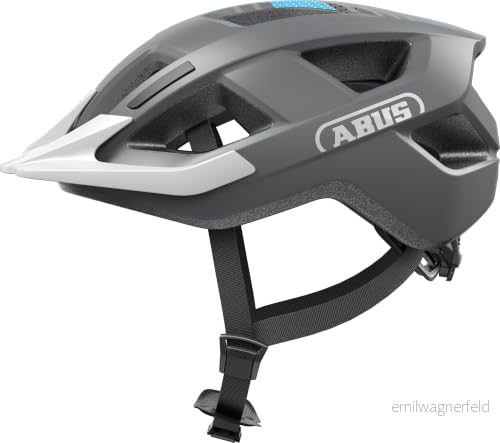 ABUS Aduro 3.0 LED cykelhjälm - sportig cityhjälm i snygg design för vardagliga och sportiga turer med bakljus dam herr storlek L, grå 4003318383526
