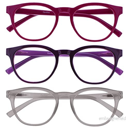 OPULIZE Unisex blå läsglasögon (8 pack), Rosa/lila/is, +3,50 Dioptrien 5055955381983