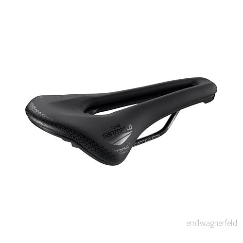 Selle San Marco SHORTFIT 2.0 Comfort Dynamic MTB Cykelsadel, Krom mangan ram, Extra Stoppning, Anatomiskt Hål Storlek S3, Svart 8030282540026
