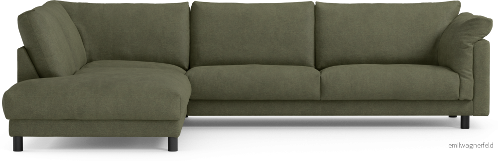 Cherrie 3-sits soffa med divan vänster, fast klädsel 01oWL