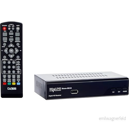 Strom 505 Full HD TNT avkodare DVB T2 kompatibel med HEVC265 (HDMI, Scart, USB, Dolby Digital Plus) svart 3760211229221