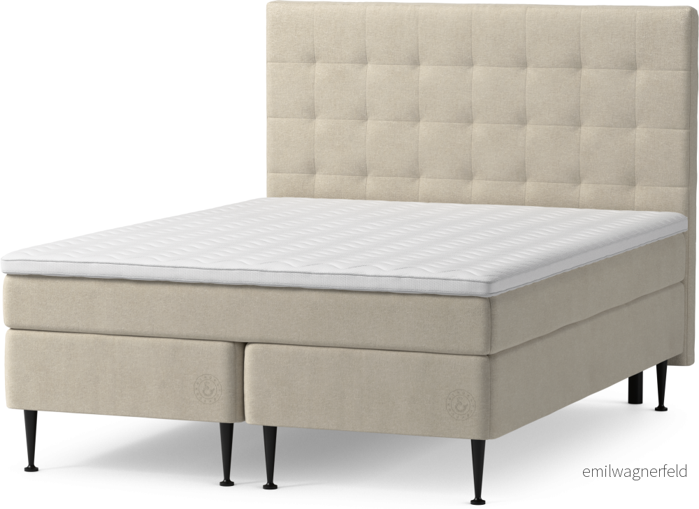 Asperö Comfort Kontinentalsäng, dubbelsäng med bäddmadrass Comfort och sängben zFtFb