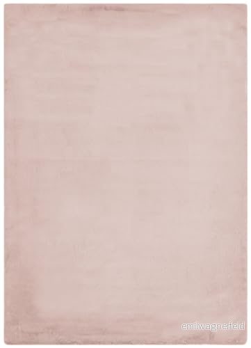 LUXOR levande fuskpäls coste fluffig matta sovrum perfekt för användning som sängmatta mysig pälsmatta lammskinnsimitation 120 x 170 cm gammalrosa 4002398111135