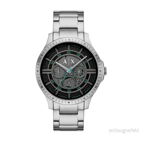 Armani Exchange Analog kvartsur med rostfritt stål armband AX2459, silver 4064092306224
